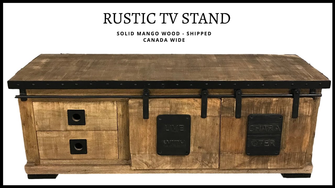 Mango wood Industrial tv stand | Rustic Furniture Outlet
