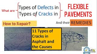 Types of Cracks in Asphalt Pavement its Causes and Remedies | Defects in Flexible pavement.