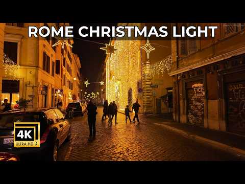 A Roman Christmas 🎄 | Castel Sant’Angelo & Rome’s Timeless Streets in 4K