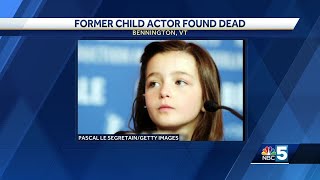 Former Vermont child actor found dead of possible accidental overdose