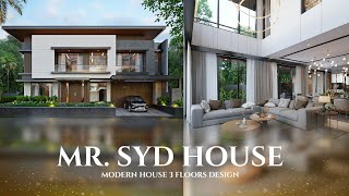 DESAIN RUMAH MEWAH STYLE MODERN TROPIS DENGAN 4 KAMAR TIDUR DI BANDAR LAMPUNG !! - JASA ARSITEK