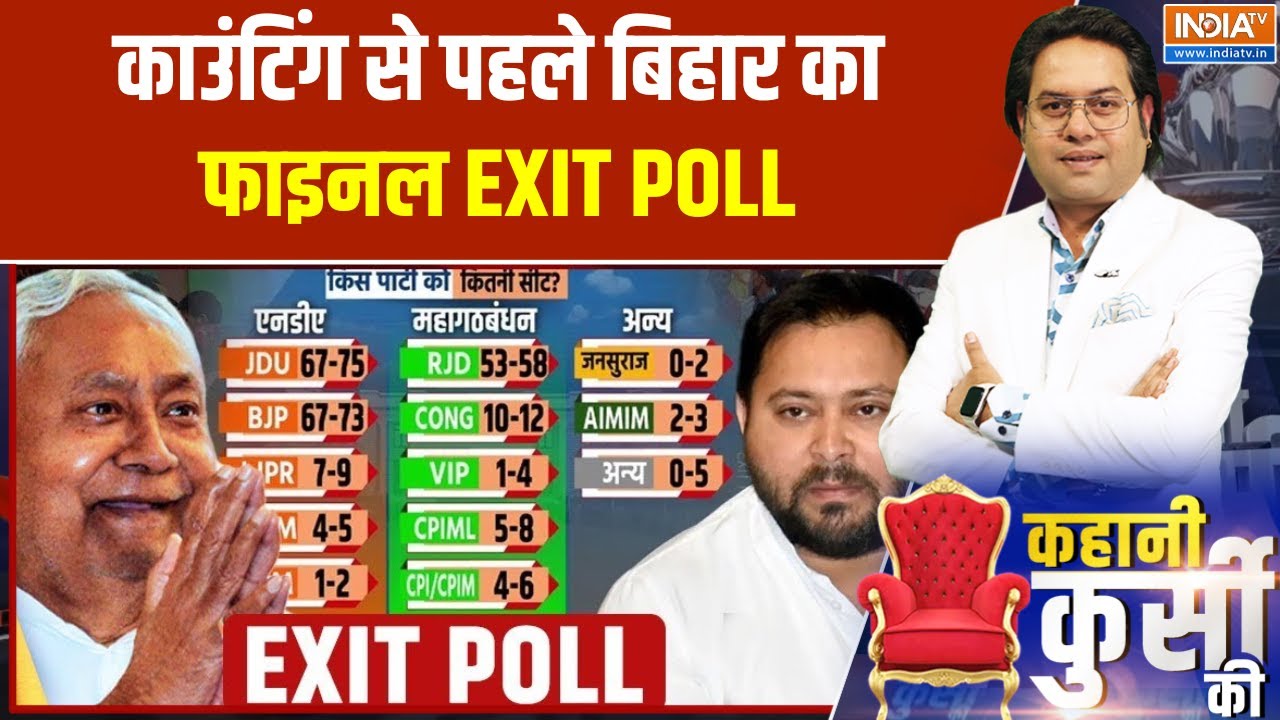 Bihar Election Exit Poll 2025 : काउंटिंग से पहले बिहार का फाइनल EXIT POLL | Nitish Kumar