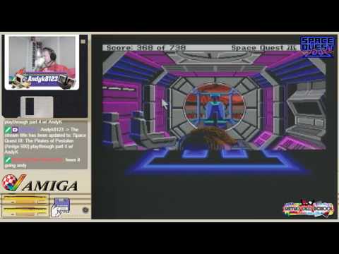 Space Quest III: The Pirates of Pestulon (Amiga 500) playthrough part 4 w/ AndyK