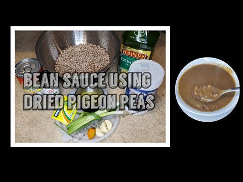 HOW I MAKE BEAN SAUCE USING DRIED PIGEON PEAS || SÒS PWA CONGO || SOS PWA CONGO || A TASTE OF K