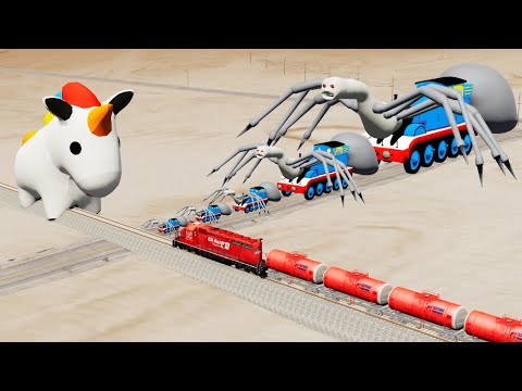 Big & Small Cursed Thomas the Tank Engine EXE Vs Train Vs Monster Unicorn  - BeamNG.Drive