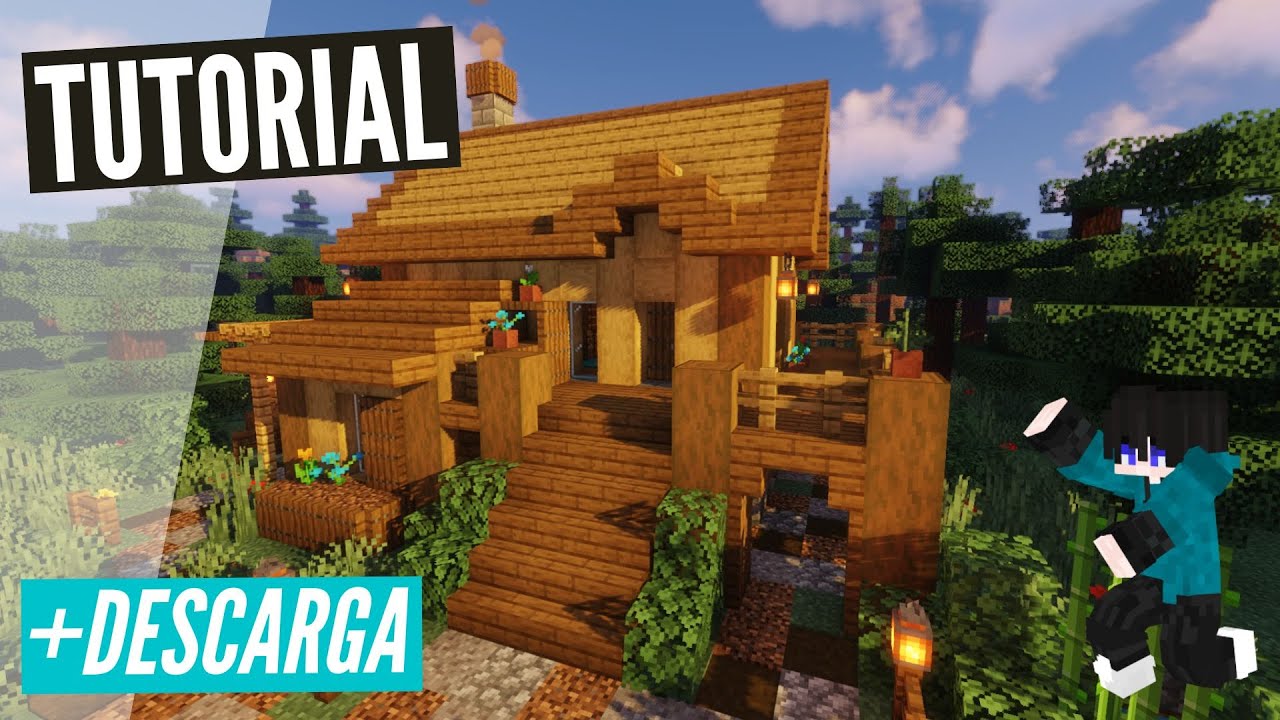 Minecraft - Casa simples para começo de survival - Tutorial 