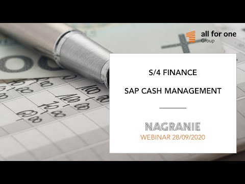 S/4 Finance – SAP Cash Management