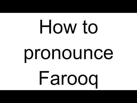 How to Pronounce Farooq (Arabic)