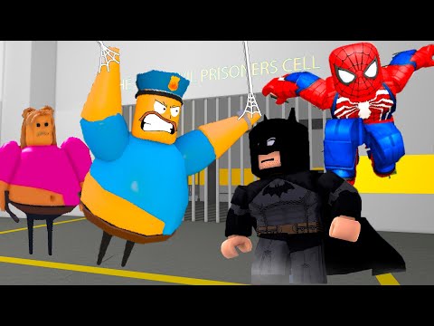 SECRET BARRY PRISON ESCAPE RUN FAMILY vs SUPERHEROES ( SCARY OBBY ) - Roblox Animation