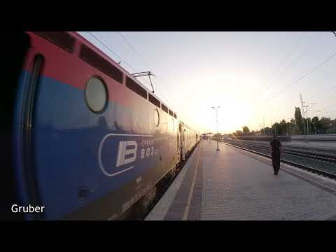 Beograd-Bar International train departing from Zemun, 27/6/22
