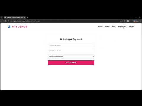 Task Demo - DAS004353 - StyleHub - Fashion & Apparel