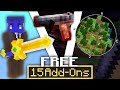 15 New FREE Addons Minecraft Bedrock MCPE December 2025