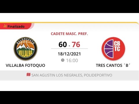 Cadete masc C VILLALBA FOTOQUO - TRES CANTOS “B”