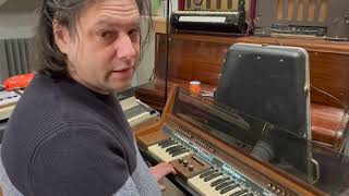 Video thumbnail for Baldwin Fun Machine with bass octave mod via circuit bending hybrid analog synth organ by Vintage Keys Studio