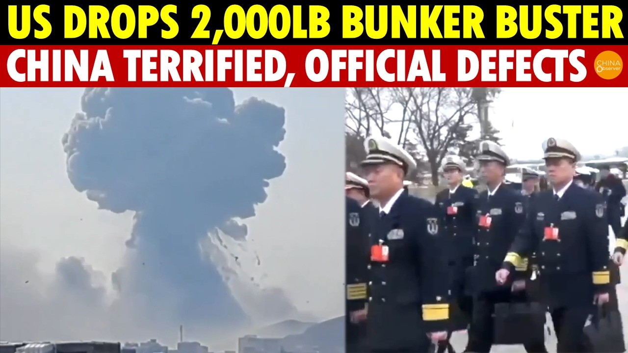 Iran’s Mushroom Cloud! US Drops 2,000lb Bunker Buster, China Terrified, Top Official Defects