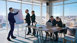Corporate meeting in office stock video #stockfootage #royaltyfreevide