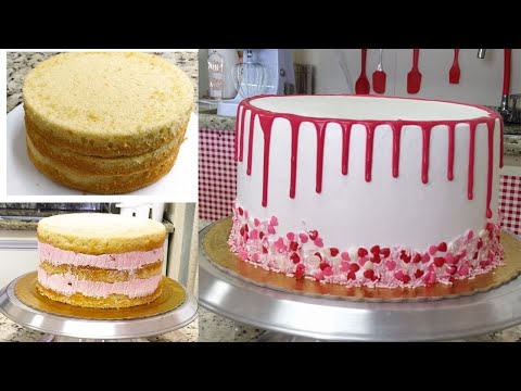 BOLO PRONTO EM 1 HORA, MASSA, RECHEIO E DECORAÇÃO (AULA COMPLETA)