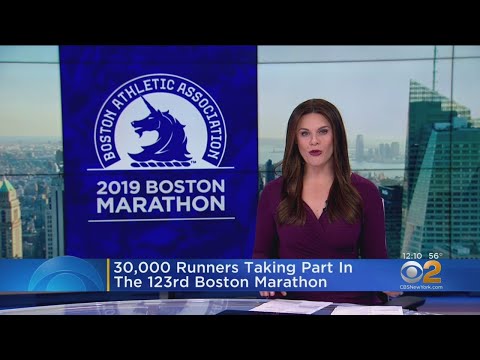 Rain Hampers Runners At Boston Marathon