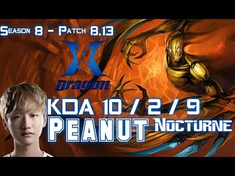 KZ Peanut NOCTURNE vs XIN ZHAO Jungle - Patch 8.13 KR Ranked