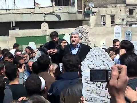 كلمة رياض سيف بمظاهرة وتشييع معتز الشعار في حي الميدان في مدينة دمشق