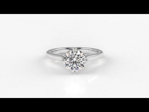 SR1053 Compass Set Solitaire Diamond Engagement Ring