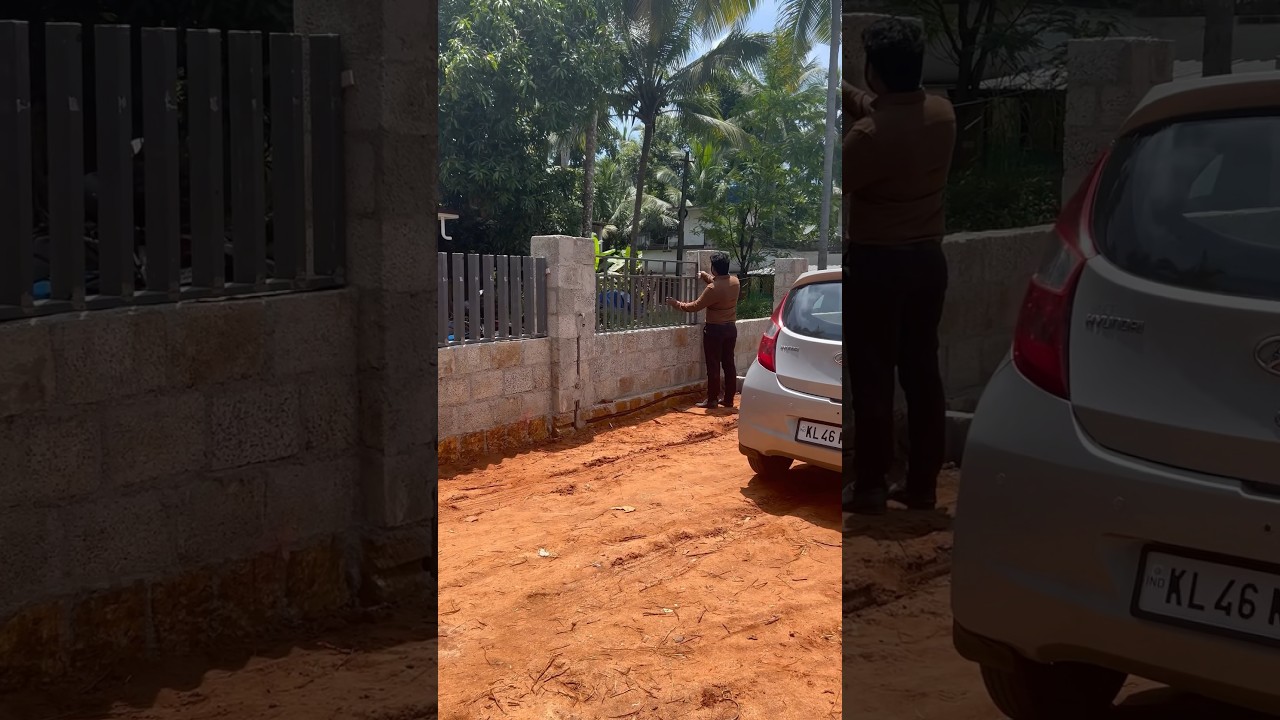 Boundary wall grill design | Fasai Home #houseconstructionbuilding #keralaconstruction