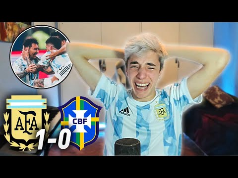 ARGENTINA 1 - BRASIL 0 - COPA AMERICA 2021 - Reacción de hincha Argentino - FINAL -ARGENTINA CAMPEÓN