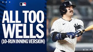 ALL TOO WELLS! Austin Wells' first career grand slam caps off the Yankees 10-run inning 🗽