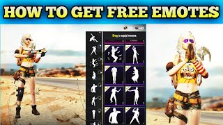 How To Get Free Emotes In PUBG Mobile || With Proof