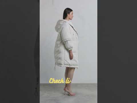 Longline Hooded Puffer Coat |#shorts #youtubeshorts