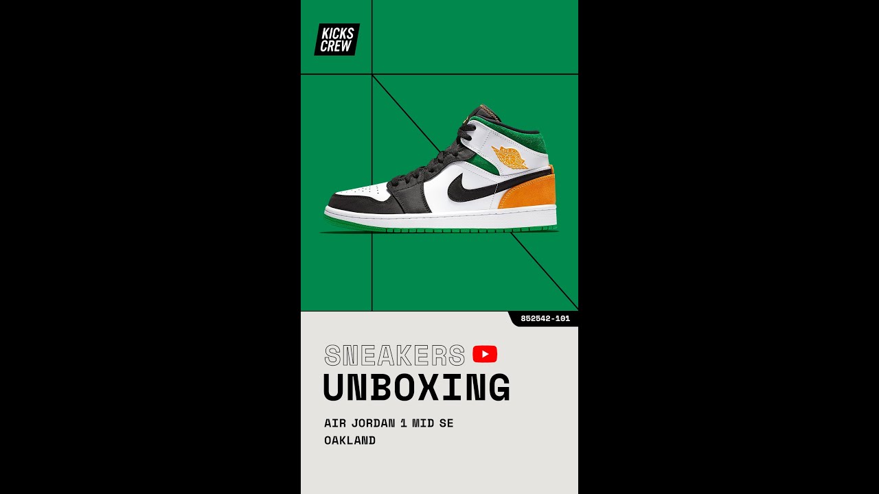 Jordan 1 Mid Oakland - 852542-101 Review - 852542-101[Sneakers Unboxing] #shorts