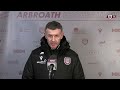 Arbroath 1 - 2 Airdrieonians - Jim McIntyre - Post Match Interview