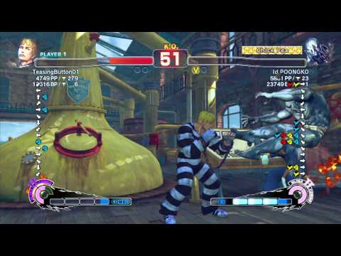 SSF4 AE 2012: TeasingButton01 (Cody) vs Poongko (Seth) - Xbox Live Ranked Match