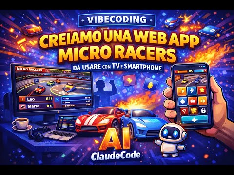 VibeCoding - Claude Code - WebApp - Micro Racers su tv e smartphone.