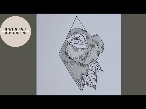 How to draw a rose easy step by step | how to draw for beginners