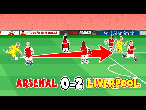 Arsenal vs Liverpool: the Cartoon (0-2 Firmino Jota Goals Highlights 2022)