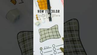 How to color a cozy plaid pattern with markers for your next coloring page #coloringbook