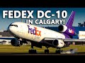 44-YEAR-OLD DC-10 IN CALGARY! FedEx MD-10-30F Landing and Takeoff at YYC [4K]