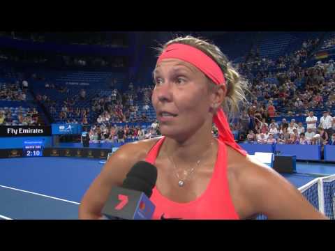 Lucie Hradecka on-court interview (RR) - Mastercard Hopman Cup