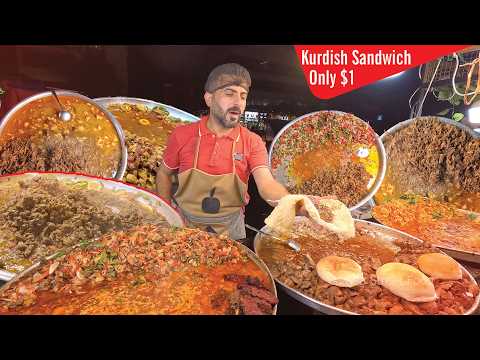 IRAQ! The Best $1 sandwich & popular Street food In Slemani 2024