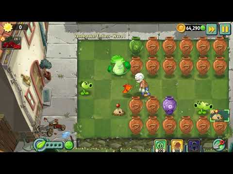 PVZ2 | HOW TO FINISH VASEBREAKER ENDLESS WAVE 1 | PLANTS VS ZOMBIES 2