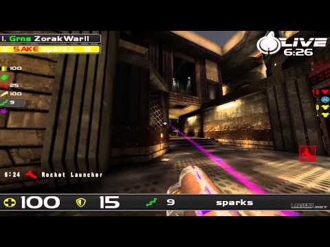 ZorakWar vs sparks - Quakecon 2014 Single Elimination Round 1 (Quake Live VOD)