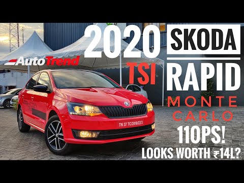 2020 SKODA Rapid Monte Carlo 110 PS TSI - Most Detailed Walkaround Review !!