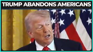 Trump ADMITS He Has No Interest In Helping Americans 