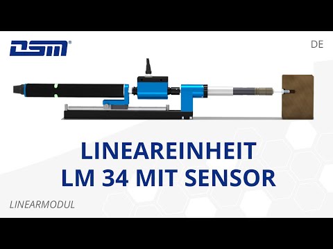 Lineareinheit LM 34 mit Sensor (SHOWCASE) | Linearmodul | DSM Messtechnik GmbH