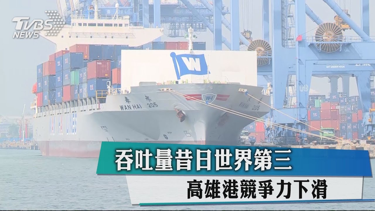 吞吐量昔日世界第三　高雄港競爭力下滑