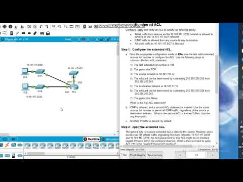4.2.2.11 Packet Tracer - Configuring Extended ACLs Scenario 2