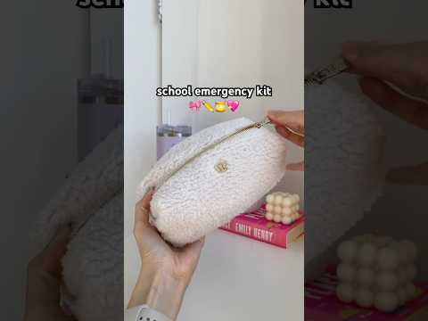 How to pack a school emergency kit✏️ #whatsinmybag #school #packwithme #beauty #packing #makeupbag