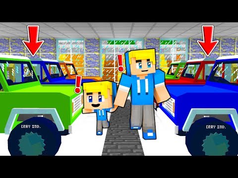 COMPRO LA NUOVA MACCHINA CON MIO FIGLIO! - Minecraft ITA
