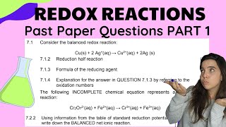 Redox Reactions Grade 11 Exam Questions Part 1